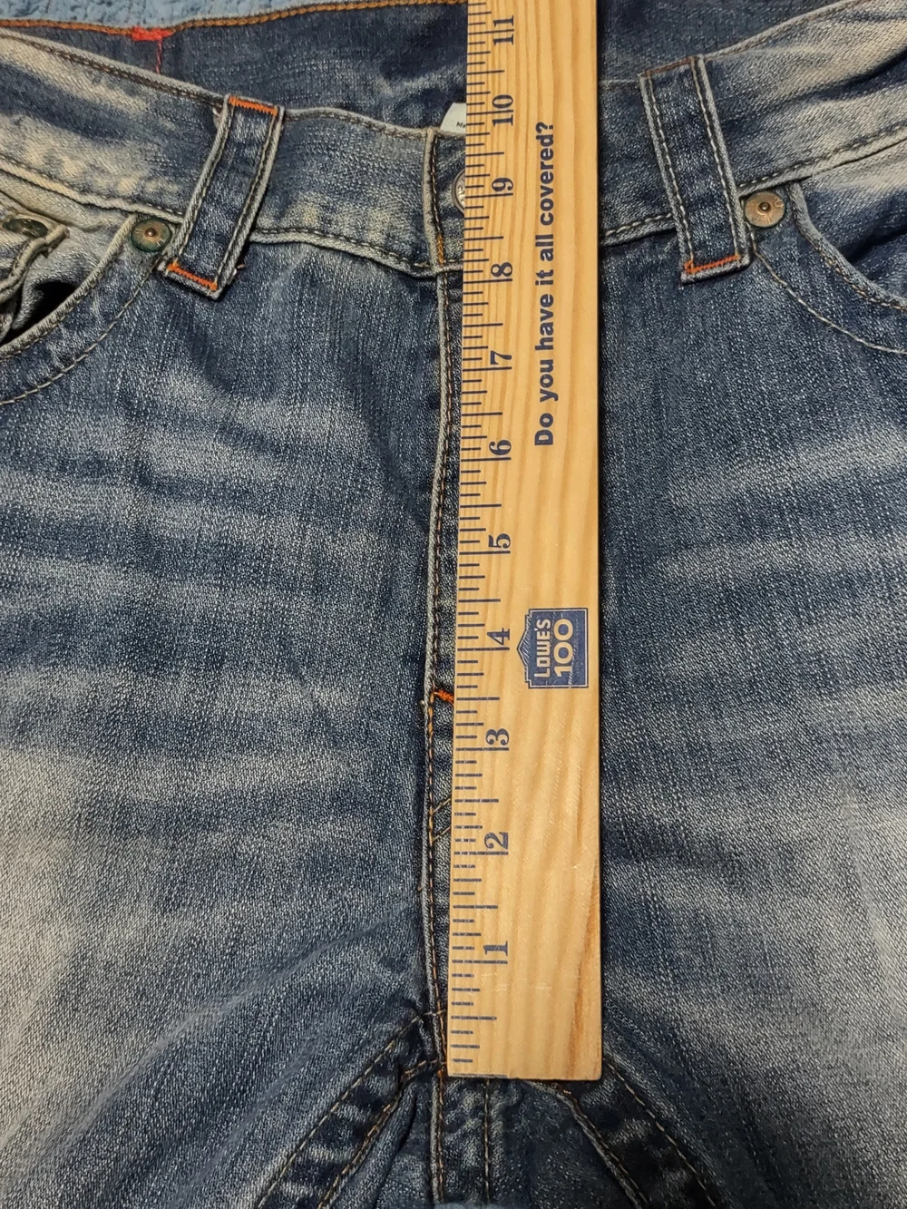 True Religion Men's Blue Denim Jeans with Back Pocket Flap 36x32